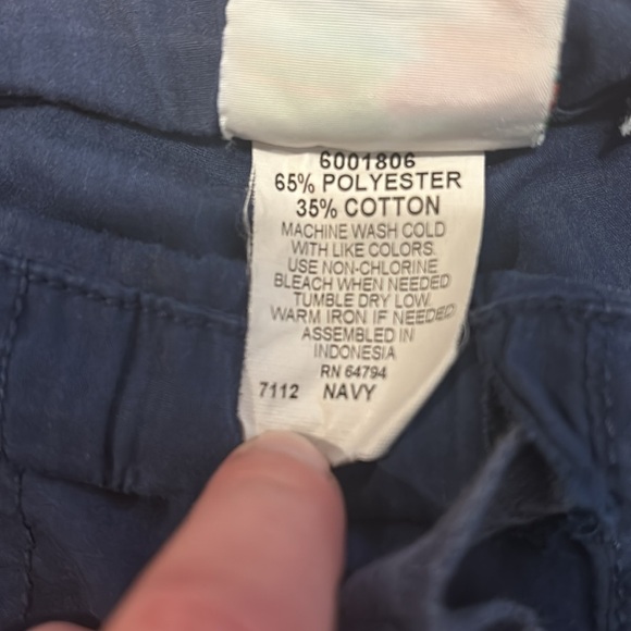 PEACHES size Small cargo scrub pants. Navy blue. - Picture 3 of 5